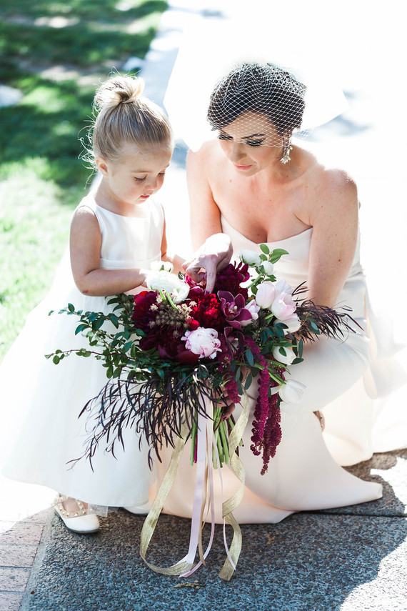 Burgandy bridal bouquet