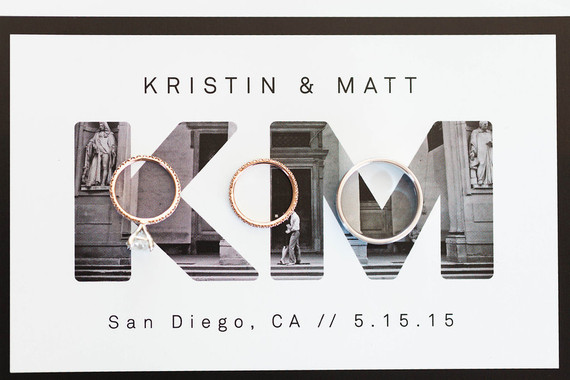 Black and white wedding stationery