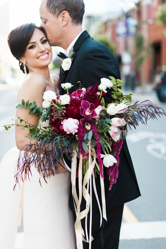 Burgundy bridal bouquet