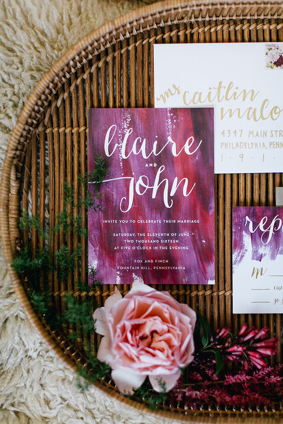 Bohemian wedding invitations