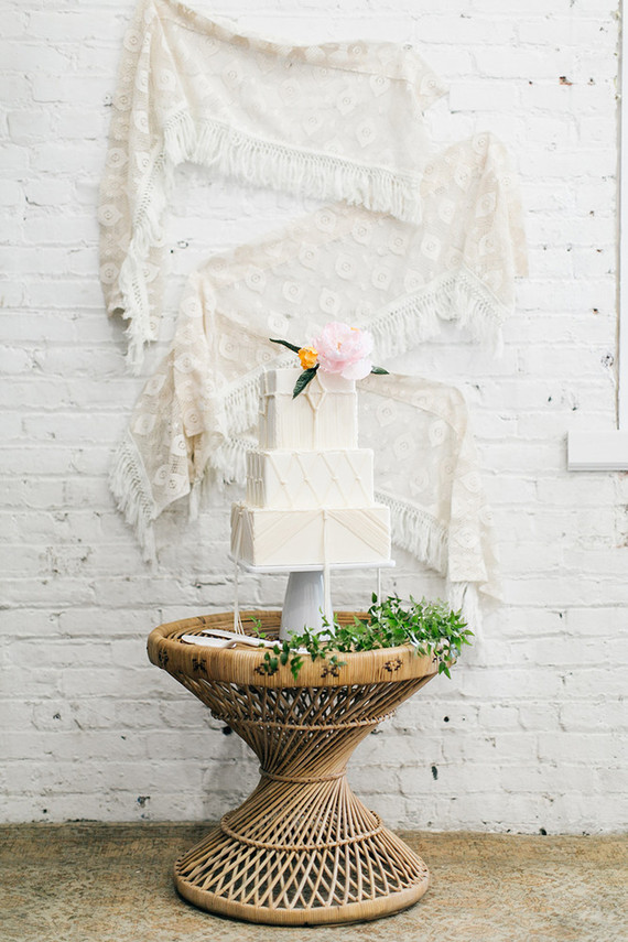 Bohemian wedding cake