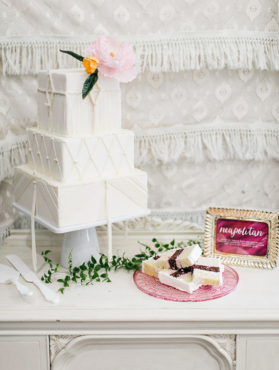 Bohemian wedding cake