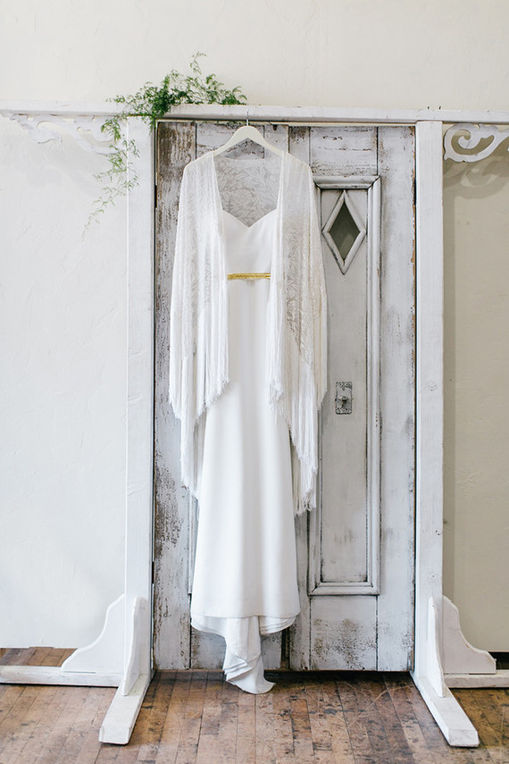 Fringe wedding dress