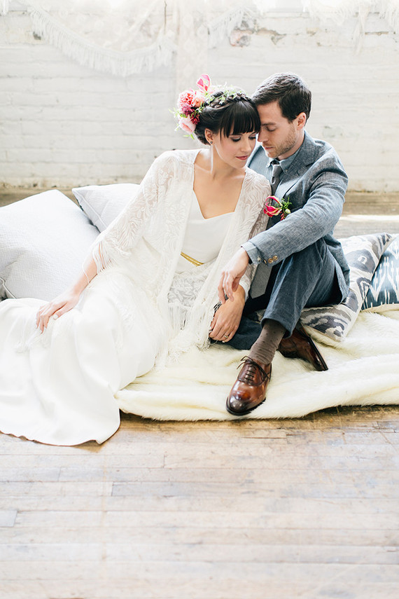 Modern bohemian wedding inspiration