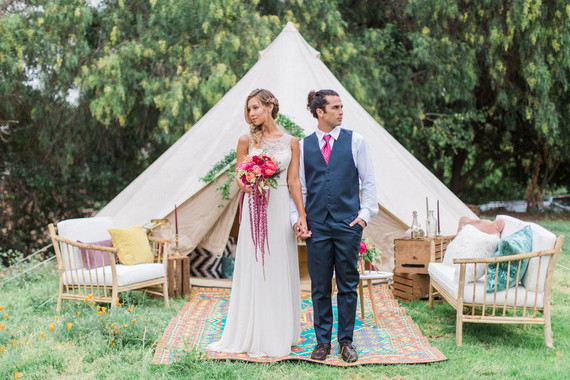 Bohemian tent lounge