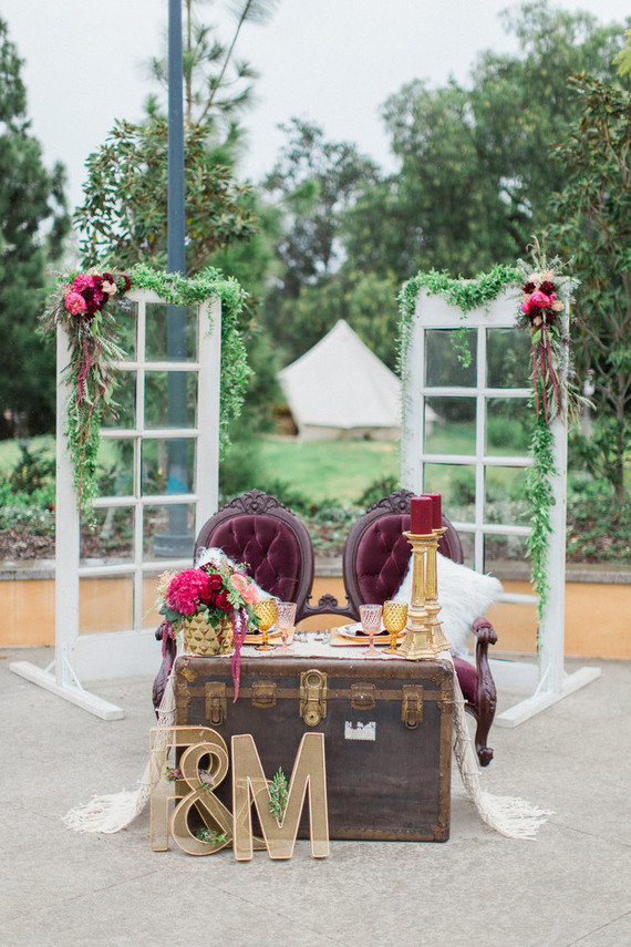 Rustic sweetheart wedding table