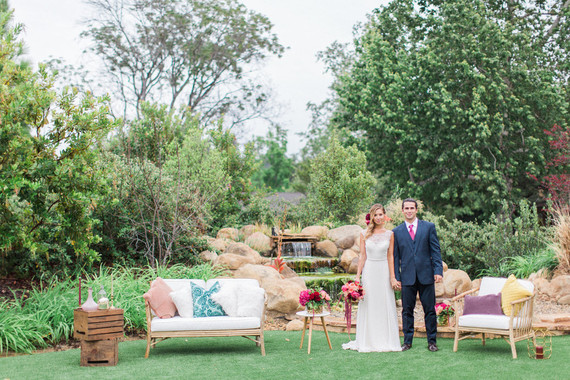 Outdoor wedding lounge