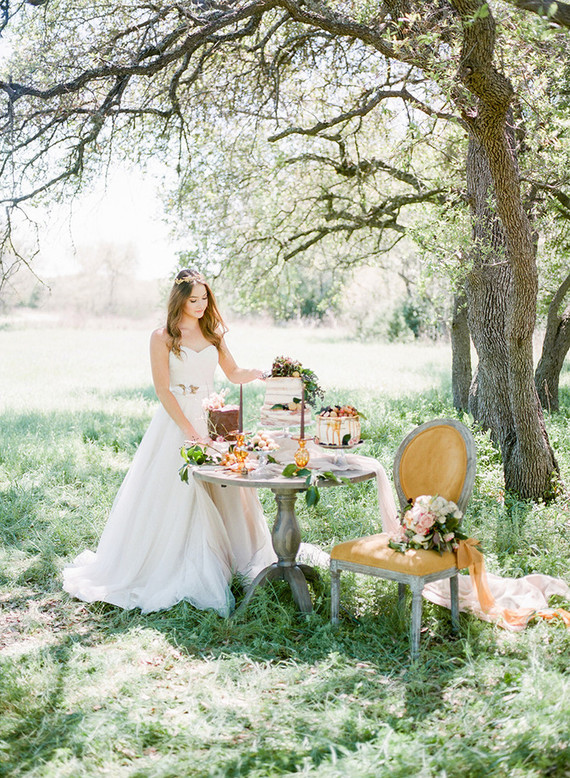 Romantic dessert table