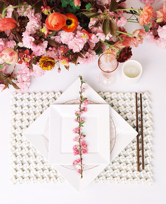Modern Asian inspired spring wedding ideas
