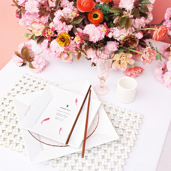 Modern Asian inspired spring wedding ideas