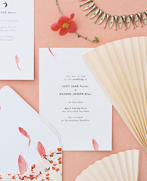 Modern Asian inspired spring wedding ideas