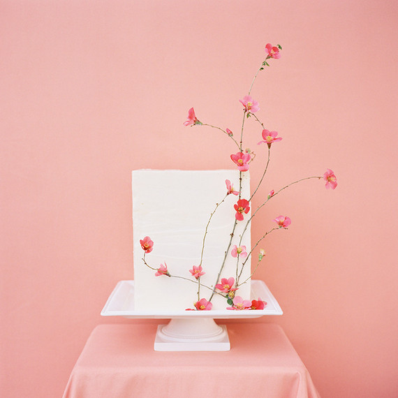 Modern spring wedding cake