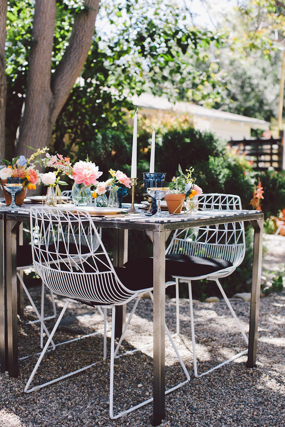 Bohemian modern wedding decor