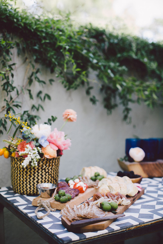 Bohemian modern wedding decor