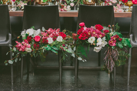 Floral chair garland Inspiration