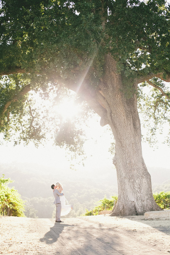 Outdoor wedding portrait