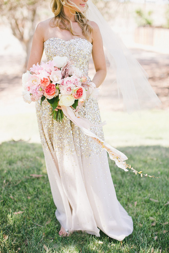 Soft pink bridal bouquet
