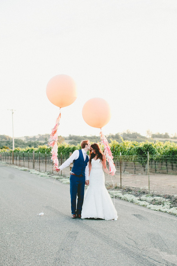 Balloon wedding portraits