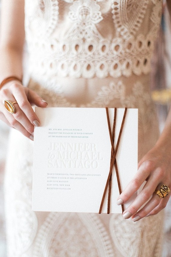 Modern wedding invitation