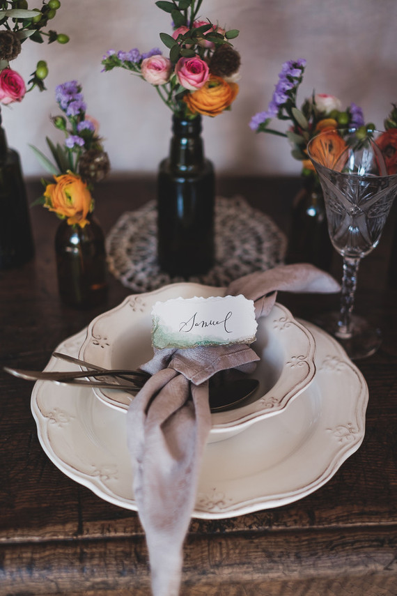 Watercolor place cards Inspiration