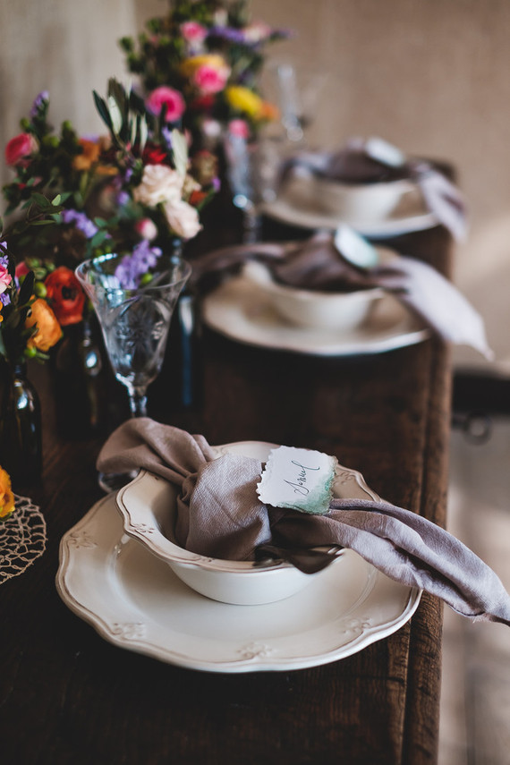 Watercolor place cards