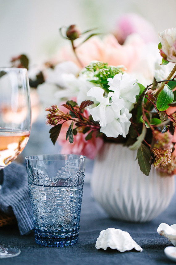 Summer oysters and rose party with 100 Layer Cake and Crate and Barrel Inspiration