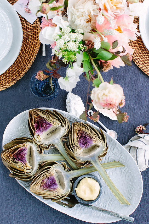 Summer oysters and rose party with 100 Layer Cake and Crate and Barrel Inspiration