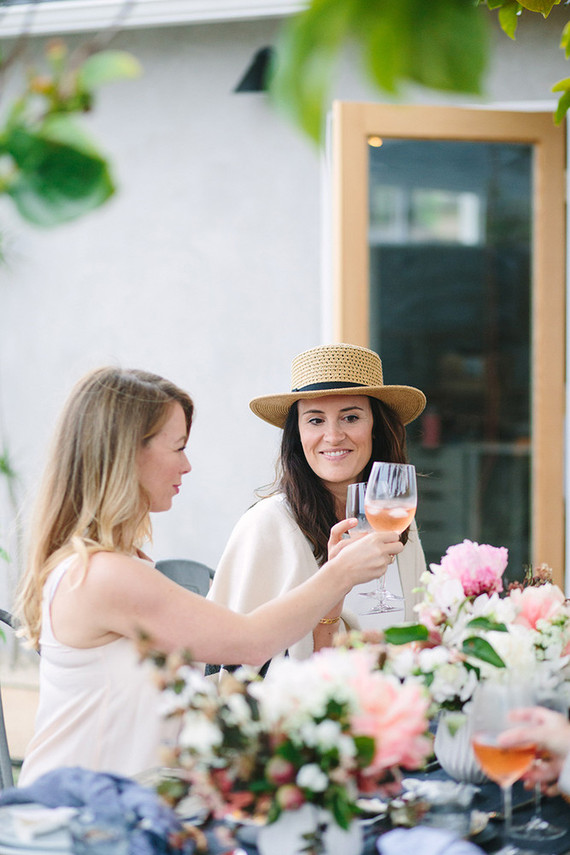 Summer oysters and rose party with 100 Layer Cake and Crate and Barrel Inspiration