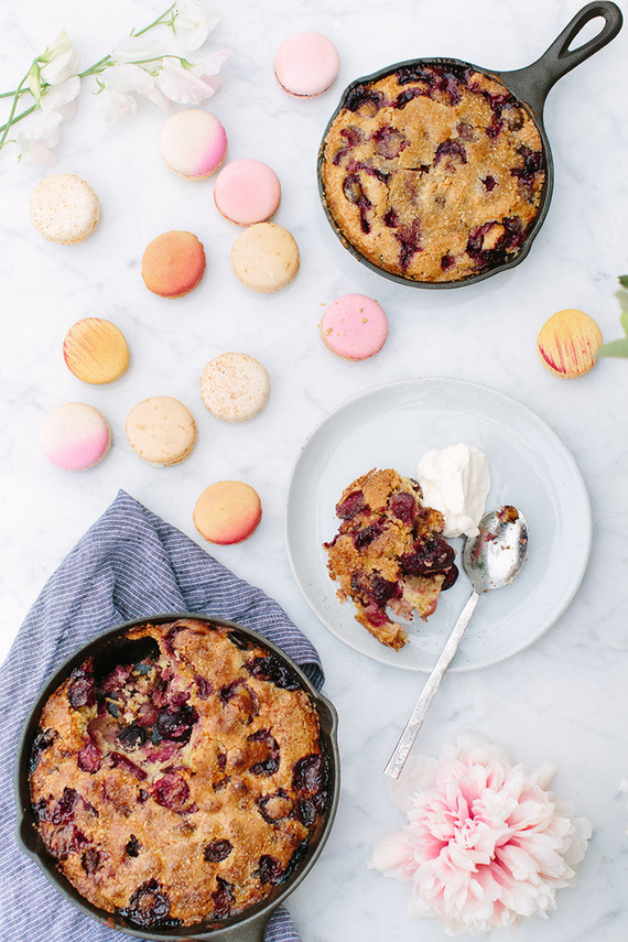 Cherry buckle dessert