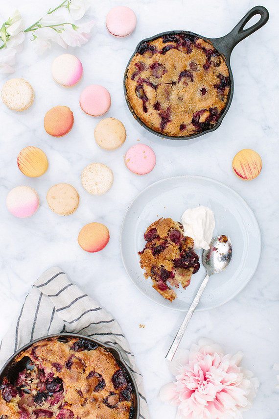 Cherry buckle dessert