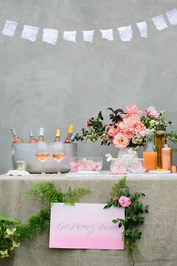 Rose and oysters party with Crate and Barrel and 100 Layer Cake Inspiration