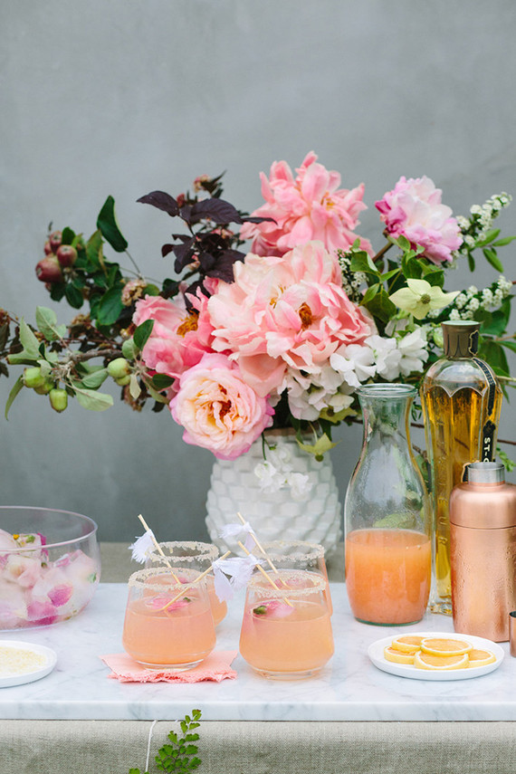 Rose and oysters party with Crate and Barrel and 100 Layer Cake