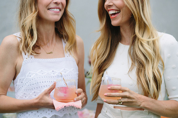 Rose and oysters party with Crate and Barrel and 100 Layer Cake