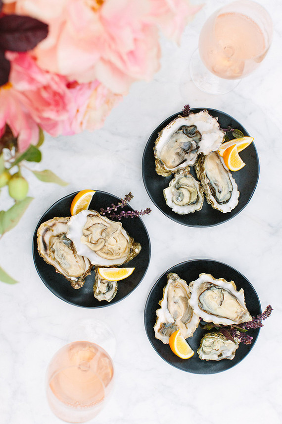 Rose and oysters party with Crate and Barrel and 100 Layer Cake