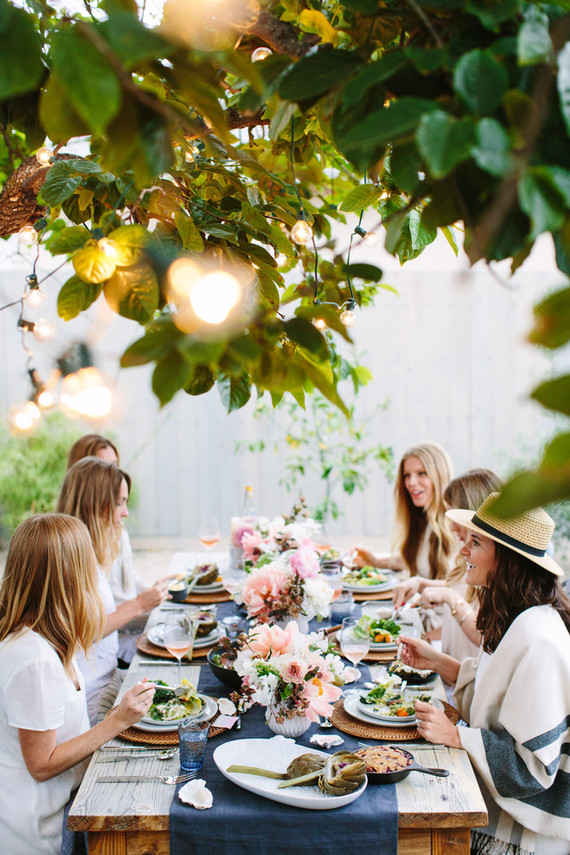 Rose and oysters party with Crate and Barrel and 100 Layer Cake