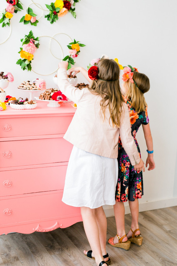 Floral mother-daughter brunch