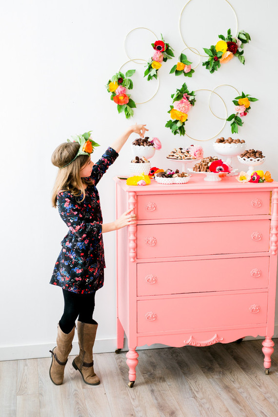 Floral mother-daughter brunch