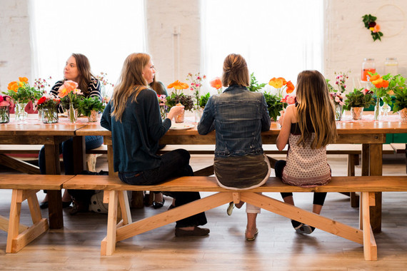 Floral mother-daughter brunch