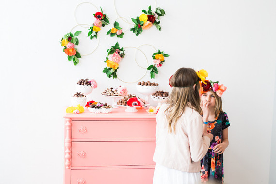 Floral mother-daughter brunch