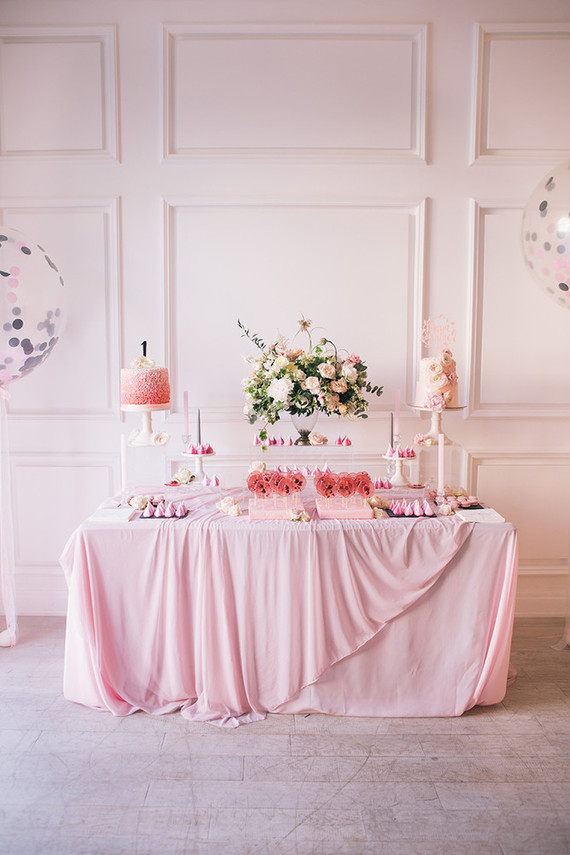 Floral twin 1st birthday party