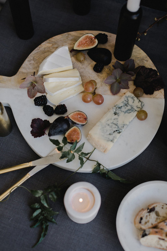 Modern cheese platter