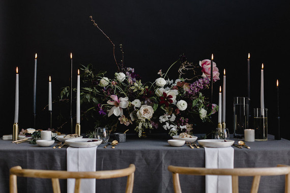 Moody modern wedding inspiration Inspiration