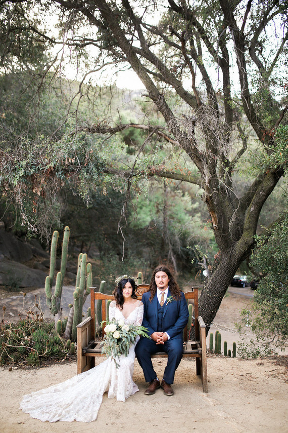Rustic California garden wedding