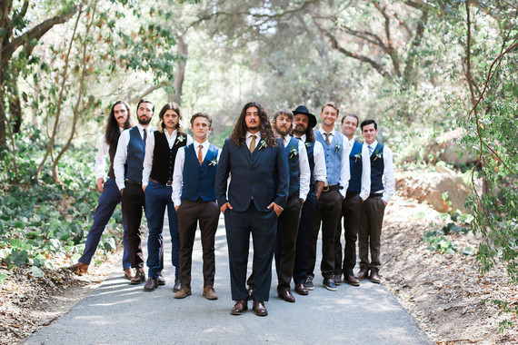 Rustic wedding groomsmen