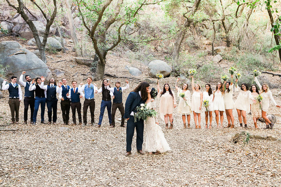 Rustic California garden wedding