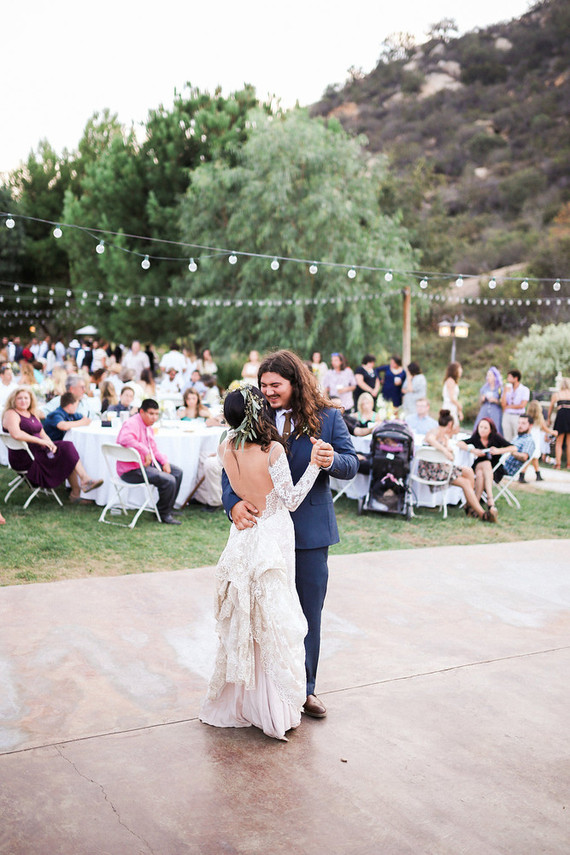 Rustic California garden wedding