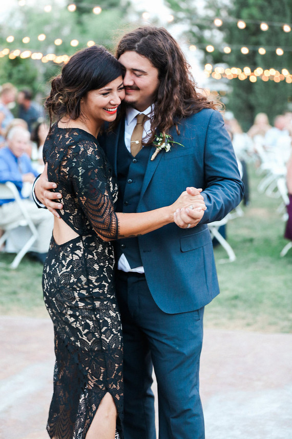 Black reception dress