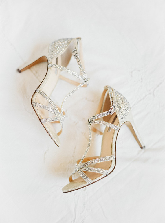 Metallic wedding shoes