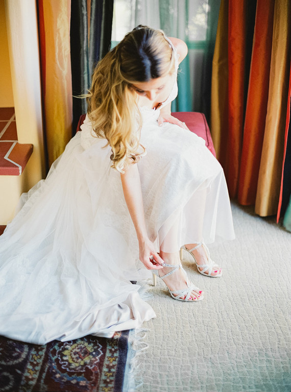 Metallic wedding shoes