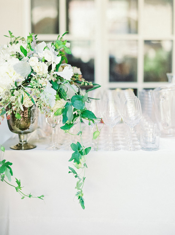 All white cocktail bar